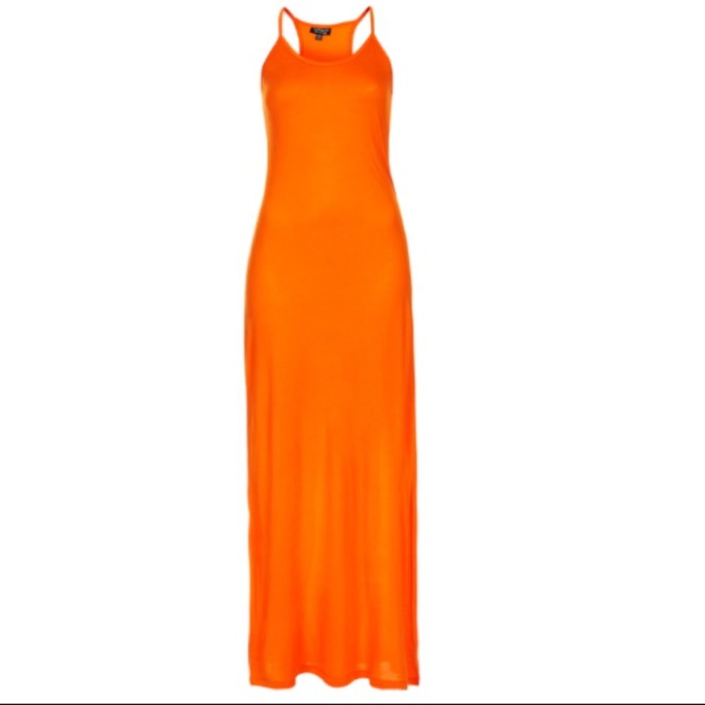 Topshop orange cotton maxi dress 🧡